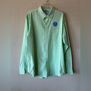 Izod Saltwater Relaxed Classics long-sleeve button-up shirt NWT Size‎ XL